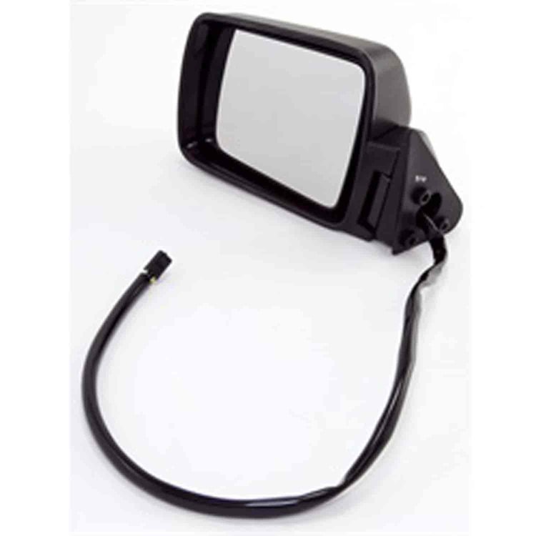 This black folding power door mirror from Omix-ADA fits the left door of 84-96 Jeep Cherokee XJ. Con