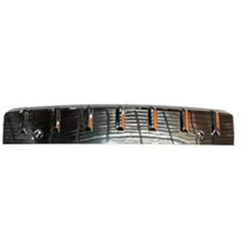 This chrome front bumper insert from Omix-ADA fits 06-10 Jeep XK Commander.