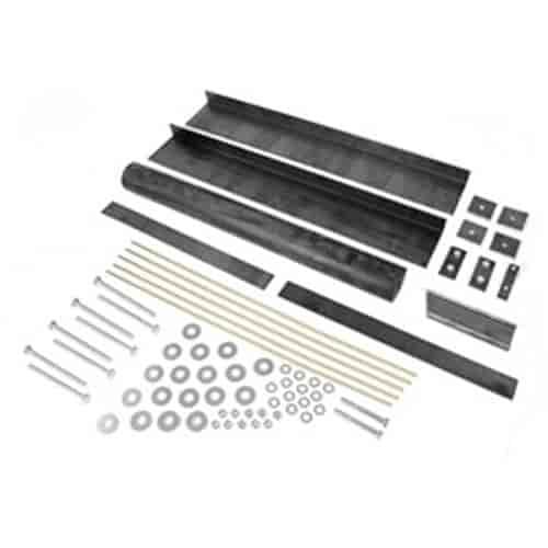 This body mounting kit is designed to mount fiberglass bodies to 76-86 Jeep CJ7 and 87-95 Wrangler YJ.