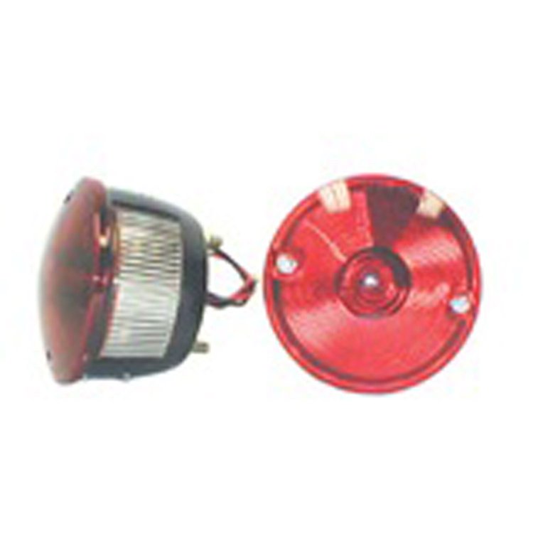 This replacement round tail light assembly from Omix-ADA fits the left side of 46-75 Willys and Jeep CJ.
