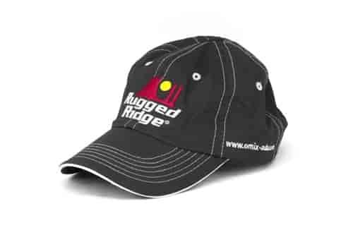This black and white adjustable hat from Rugged Ridge has Omix-ADA.com stitched along the side.