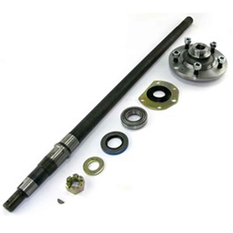 Axle Shaft AMC20 Quadratrac LH 33.5 inch Includes Axle Hub Bearing Cup Inner and Outer Seal Nut Washer and Key 1976-1979 CJ7