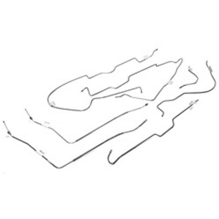 Full Brake Line Set With Power Drums Steel 1976-1978 CJ7