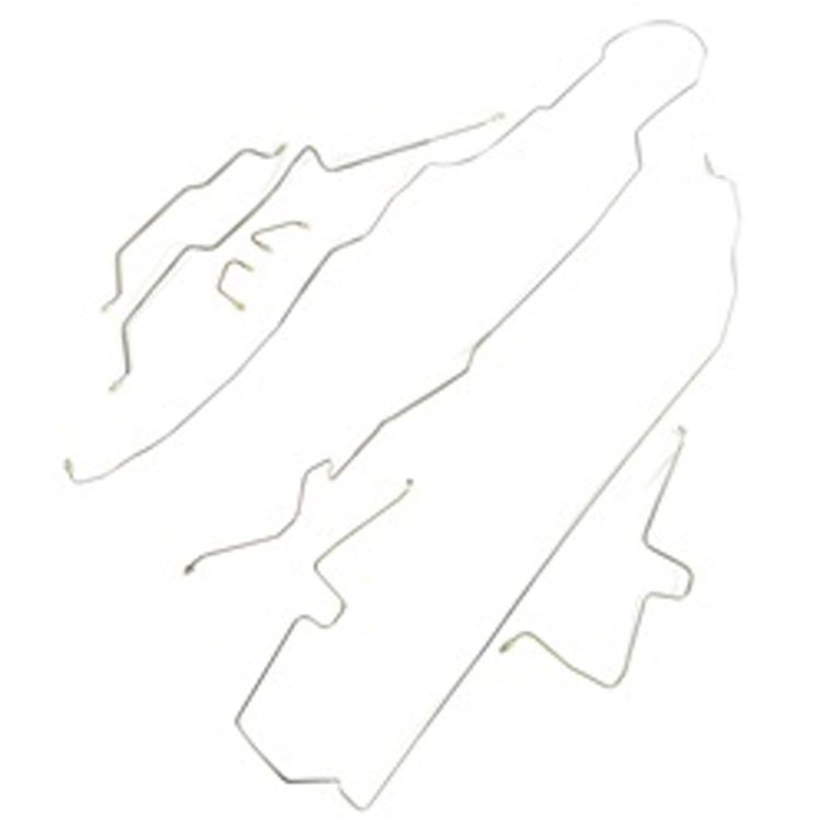 Brake Line Kit, Complete for 1997-2006 Jeep TJ Wrangler with Non-ABS Power Brakes [Steel]