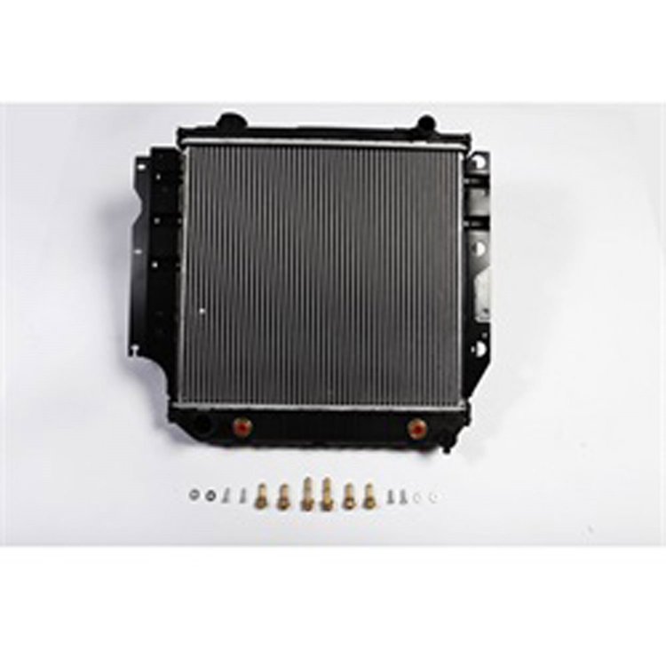 This 1 row radiator fits 87-95 Wranglers w/ or w/o AC AT 2.5L/4.2L 97-06 Wrangler w/ 2.4L 2.5L 4.0L AT 04-06 LJ w/ a 4.0L AT