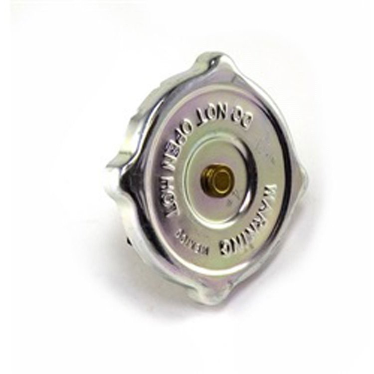 Radiator cap fits 41-45 GPW 41-45 MB 46-49 CJ2A 49-53 CJ3A and 50-52 M38 with a 134 ci L-Head engine. 4 lbs cap pressure.