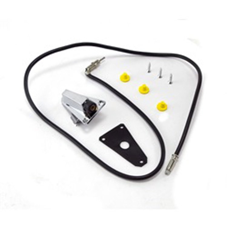 This chrome antenna base from Rugged Ridge fits 76-86 Jeep CJ and 87-95 Wrangler YJ.