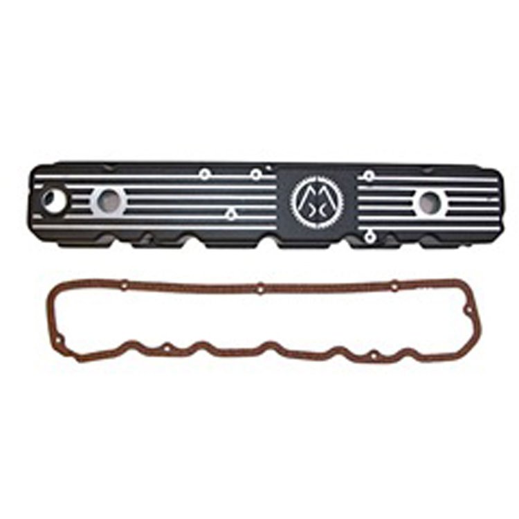 Valve Cover 4.2 Die Cast Aluminum Black Wrinkle Finish With Omix Logo 81-83 CJ5 81-86 CJ7 81-86 CJ8
