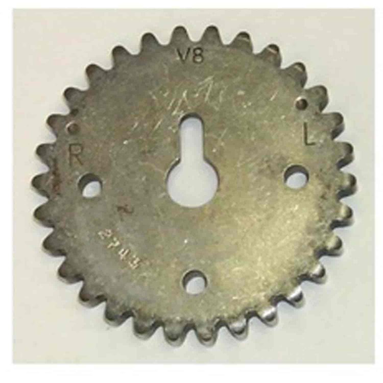 This camshaft sprocket from Omix-ADA fits the left side on the 4.7L engine used in 99-04 Jeep Grand Cherokees.