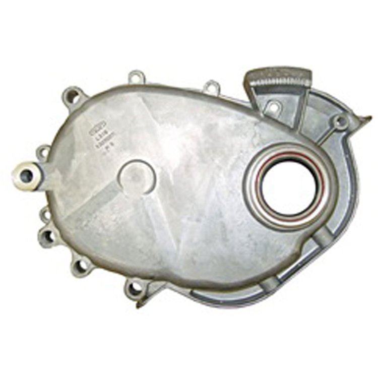 This timing chain cover from Omix-ADA fits 93-01 Jeep Cherokees 93-02 Wrangler and 93-99 Grand Chero