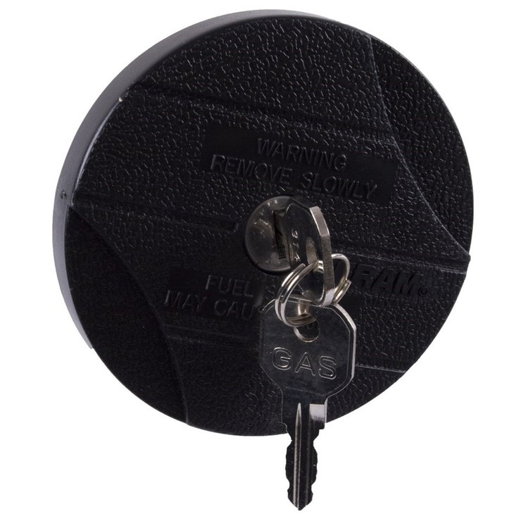 This black locking gas cap from Omix-ADA fits 78-83 Jeep CJ-5s 78-86 CJ-7s 81-86 CJ-8s and 87-90 Wranglers.
