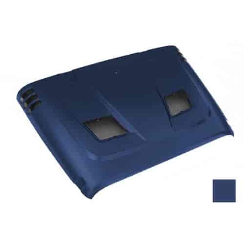 This Performance Vented Hood from Rugged Ridge is painted with the PBS paint code. Deep Water Blue P