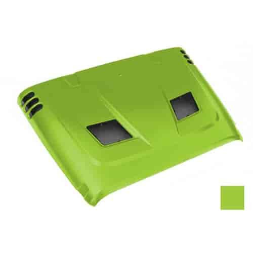 This Performance Vented Hood from Rugged Ridge is painted with the PFM paint code. Gecko It fits 07-14 Jeep Wranglers.