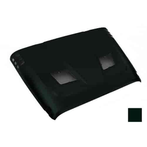 This Performance Vented Hood from Rugged Ridge is painted with the PGZ paint code. Black Forrest Gre