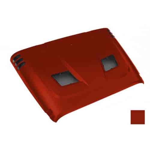 This Performance Vented Hood from Rugged Ridge is painted with the PLB paint code. Copperhead Pearl