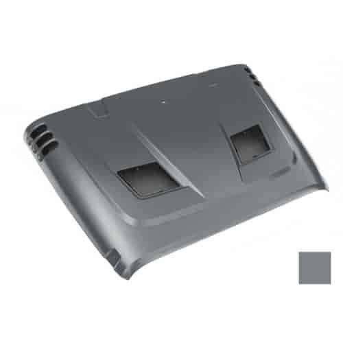 This Performance Vented Hood from Rugged Ridge is painted with the PSC paint code. Billet Silver Met
