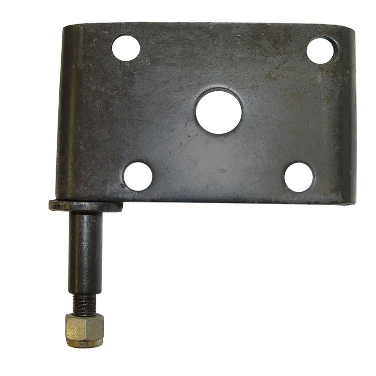 left front replacement leaf spring plate from Omix-ADA, Fits 41-71 Willys and Jeep models
