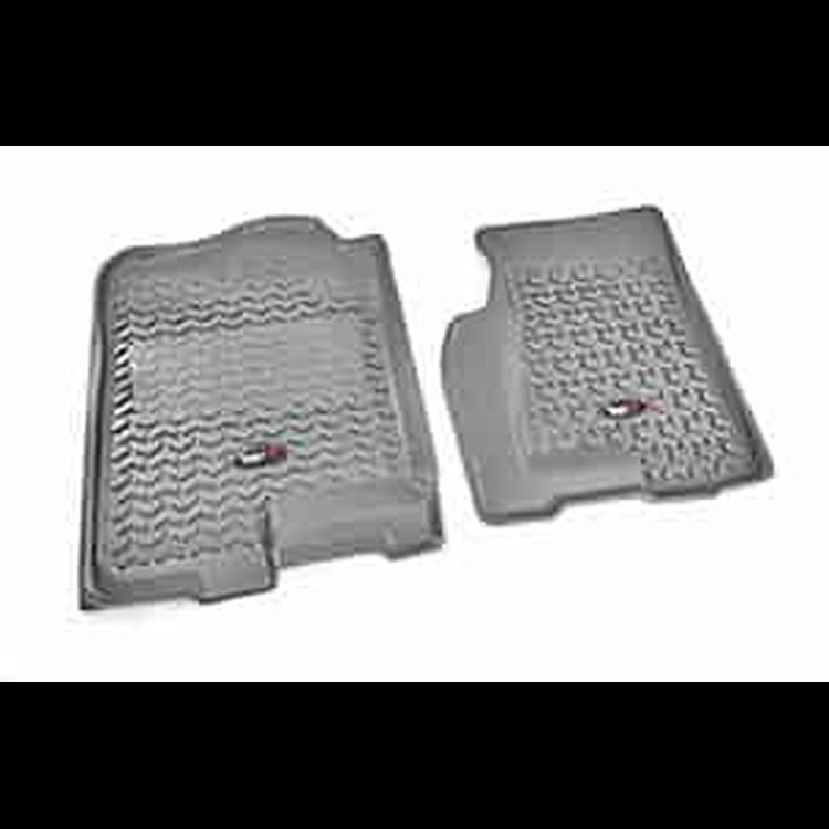 Front Gray Floor Liner by Rugged Ridge Pair For 1999-2006 Silverado/Sierra/Tahoe/Avalanche