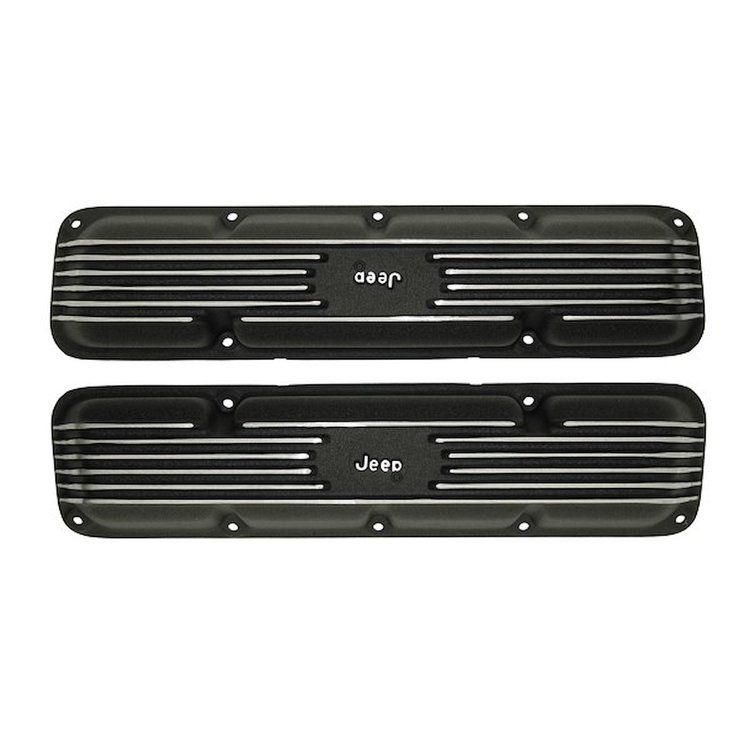 Black Wrinkle Valve Covers for 1971-1991 Jeep