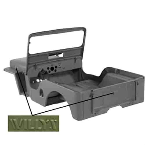 This reproduction steel body kit from Omix-ADA restores 49-53 Willys CJ3A. Includes the body tub fen