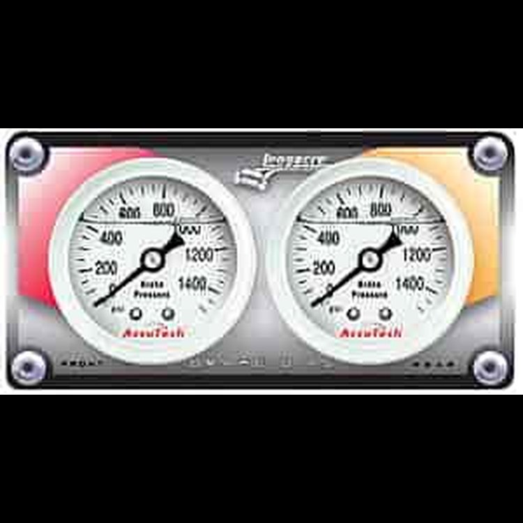 Brake Balance Panel (2) 2.5", 1500 PSI White Face Gauges