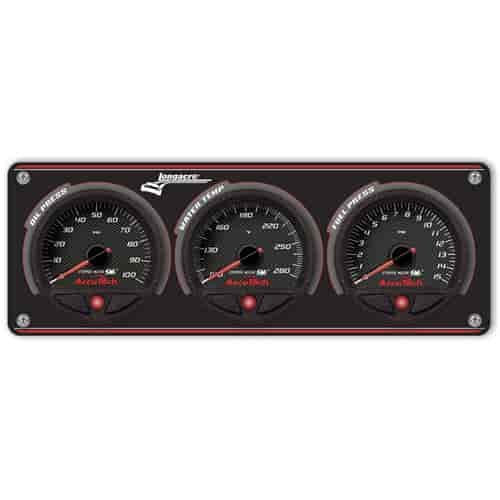 Three Gauge Panel Oil Pressure Gauge: 0-100 PSI
