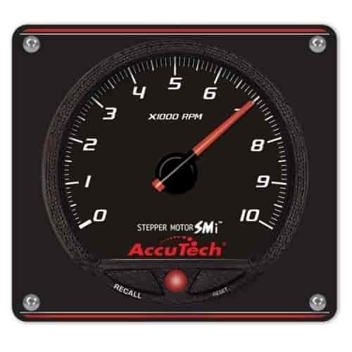 52-44477 Accutech SMI 'Stepper Motor' Memory Tach, Black In Aluminum Panel
