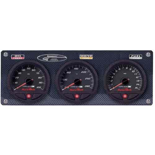 Three Gauge Panel Oil Pressure Gauge: 0-100 PSI