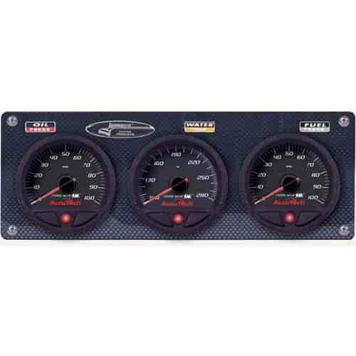 Three Gauge Panel Oil Pressure Gauge: 0-100 PSI