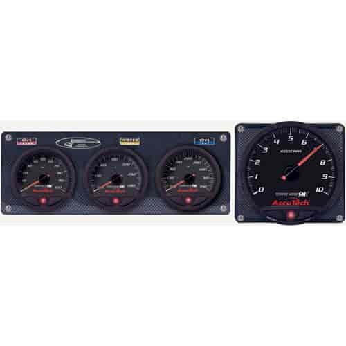 Three Gauge Panel w/ Tach Oil Pressure Gauge: 0-100 PSI