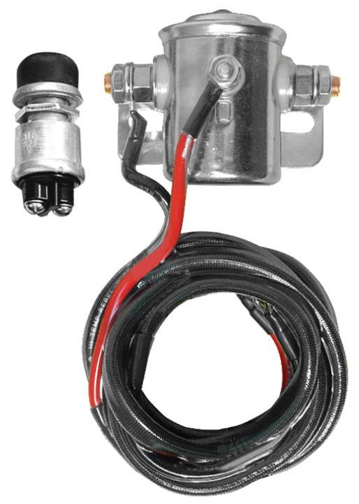 Heavy-Duty Starter Solenoid Kit w/Weatherproof Firewall Starter Button [150 Amps]