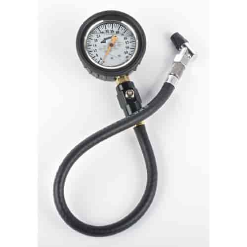 Liquid-Filled Deluxe 60psi Tire Pressure Gauge Angled chuck