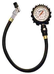 Liquid-Filled Deluxe 30psi Tire Pressure Gauge Angled chuck