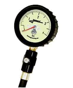 Deluxe 2-1/2" Metric Tire Pressure Gauge 0-4 Bar