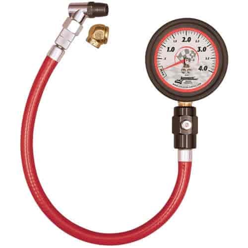 Deluxe 2.5" Tire Pressure Gauge 0-4 BAR (Metric)