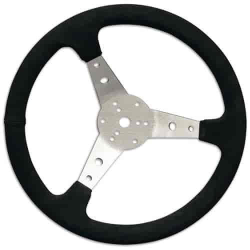 15" Aluminum Steering Wheel Black