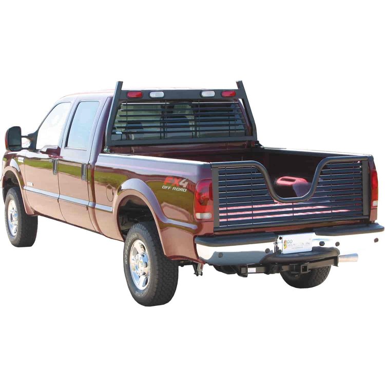 Go Industries Heavy Duty Lighted Headache Rack, Black