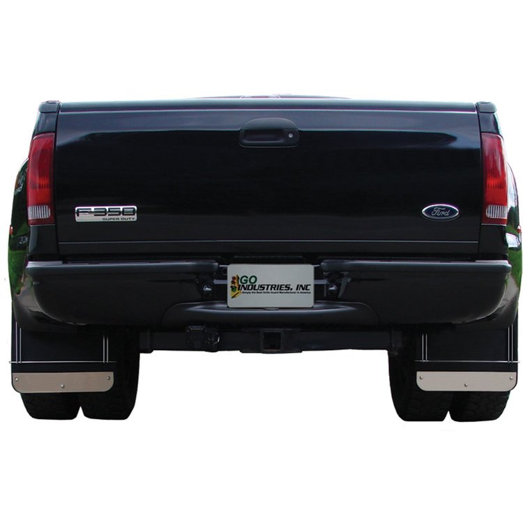Go Industries Dual Wheel Stainless Mud Flap Set, Stainless
