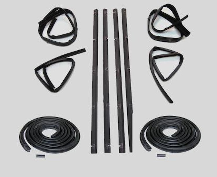 FC-KD1001-10 Belt Weatherstrip--Window Channel--Door Seal Kit, Front Upper & Division Bar Inner/Outer Driver & Passenger Side