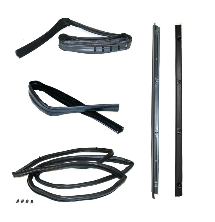 FC-KD1011A Belt, Channel, Seal Kit, Driver Side for 1976-1986 Jeep CJ7, 1981-1986 Jeep Scrambler, 1987-1995 Jeep Wrangler