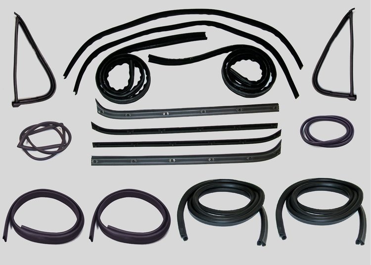 Belt Window Weather-strip Kit Fits 1973-1979 Ford F-150, F-250, F-350, F-500 Truck [Inner/Outer, Left/Driver & Right/Passenger]