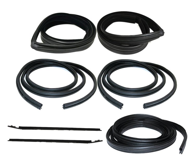 FC-KF4117 Door Seal, Window Channel, Belt Weathertstrip Kit, Front Driver & Passenger Side for 1983-1986 Ford Mustang