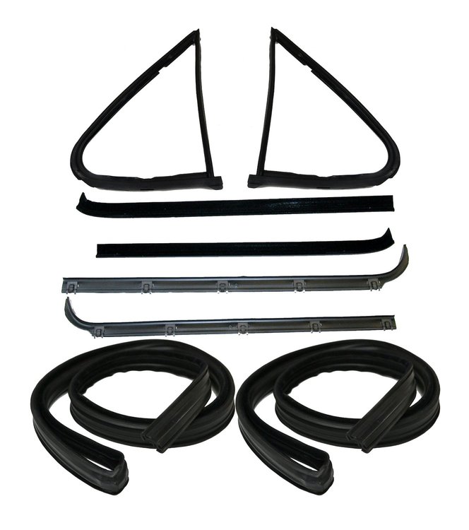 FC-KF4922 8 pc Belt & Window Weatherstrip Kit for 1980-1986 Ford Bronco, F-100, F-150, F-250, F-350