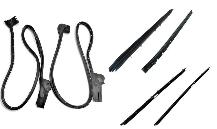 FC-KG4220 Door Seal & Belt Weatherstrip Kit, Driver & Passenger Side for 1990-1996 Chevy Corvette