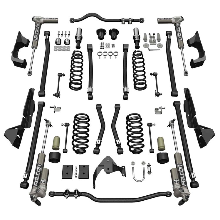 4 In. Alpine CT4 Suspension System with Falcon 3.1 Shocks for 2007-2018 Jeep Wrangler JK 2-Door