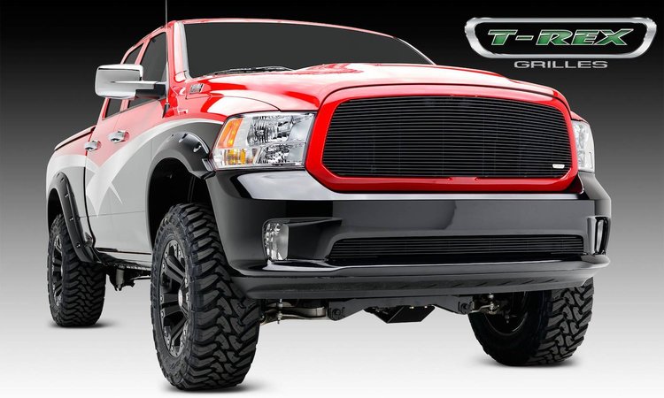 Billet Grille 1 Pc with Frame Replaces OE Grille All Black