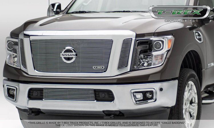 Nissan Titan Billet Grille Insert/Bolt On - 3 Pc Polished