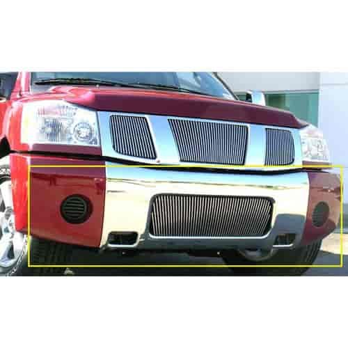 Billet Bumper Grille Bolt-On Insert Polished Aluminum
