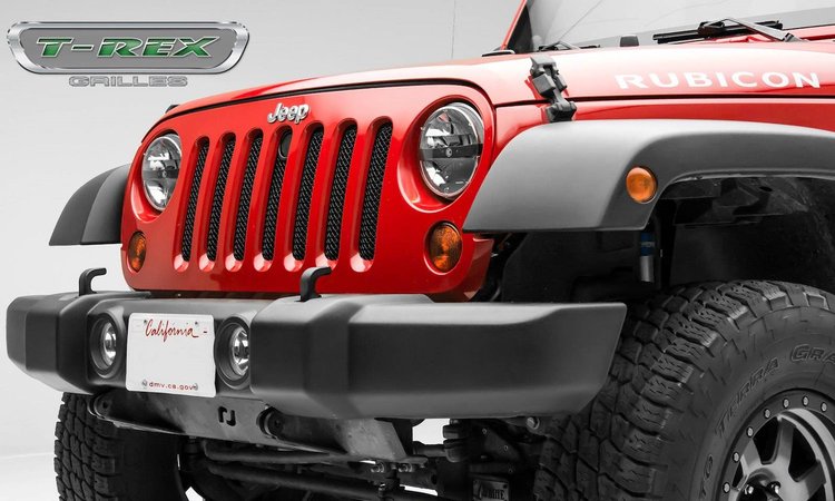 Sport Series Formed Mesh Grille Installs behind factory grille - Black. Use with Mopar Hood Lock #82