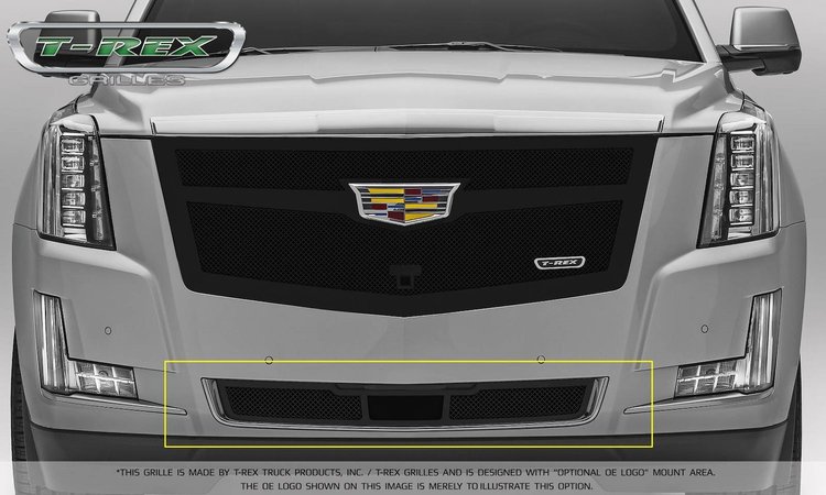2015i - 2016 Escalade - Upper Class - Bumper Grille Overlay - For Adaptive CC - Black Powder Coated